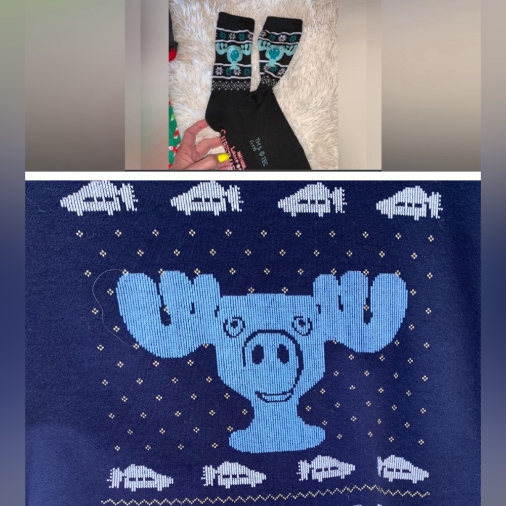 NWOT matching Sweatshirt and socks from Christmas Vacation